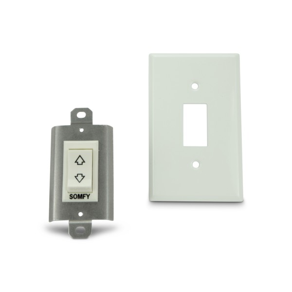 White Rocker Switch-Maint 2 Pole-w/3 Fixed Pos-Std Plate