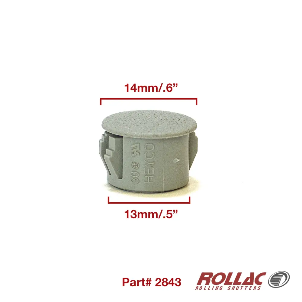 2843 2843 Plug Button with measurements