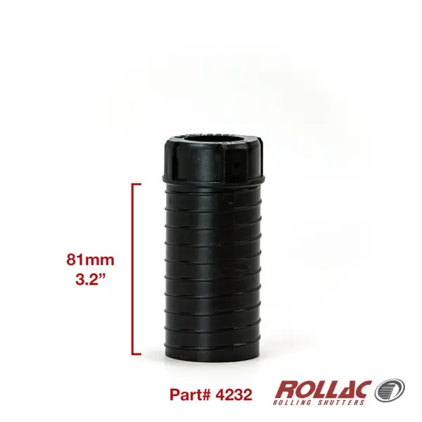 PVC, 40mm/47mm round axle, L = 100mm, 28mm bearing