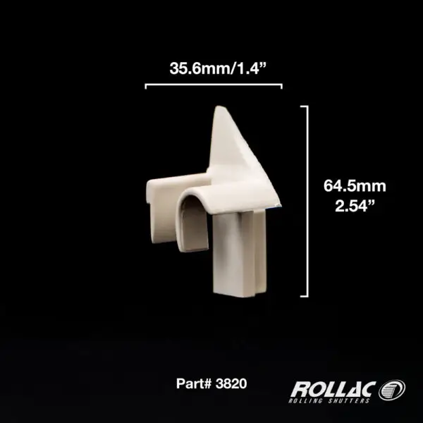 MINI ENTRY GUIDE (WHITE) F/MULLION CENTER RAIL, DF-A3