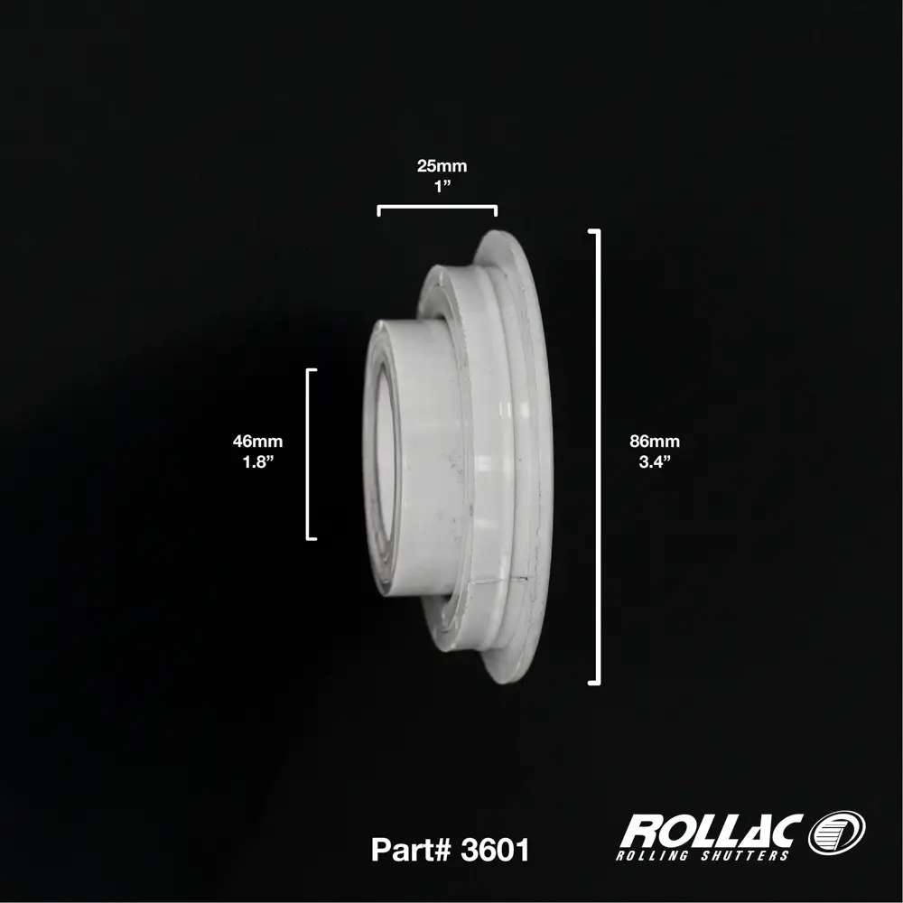 PVC SHAFT SUPPORT F/SIDE CAP (40MM RND/72MM RND)