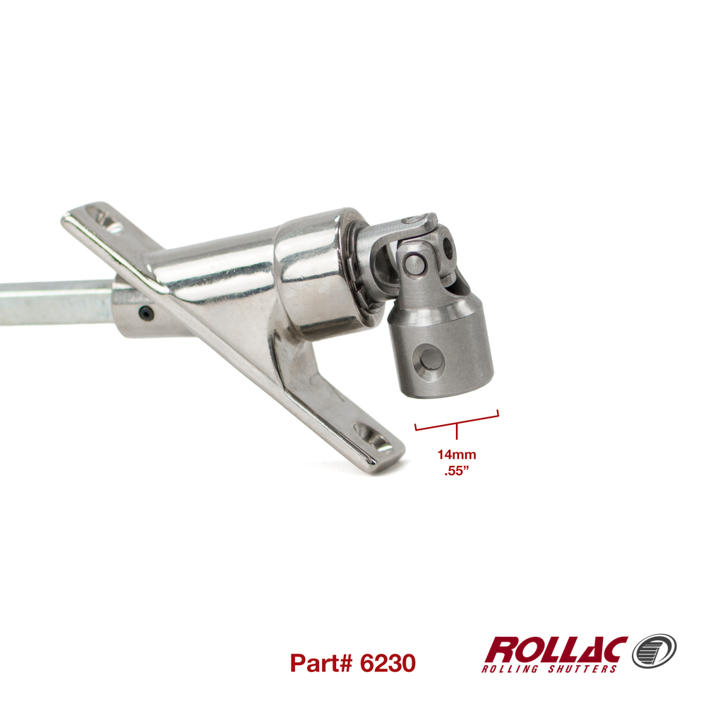 6230 90° 2-HOLE UNIVERSAL (CHROME BASE/NO BULLET/8MM SQ X 480MM)